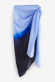 Blue Ombre Sarong Beach Skirt Cover-Up - Image 5 of 6