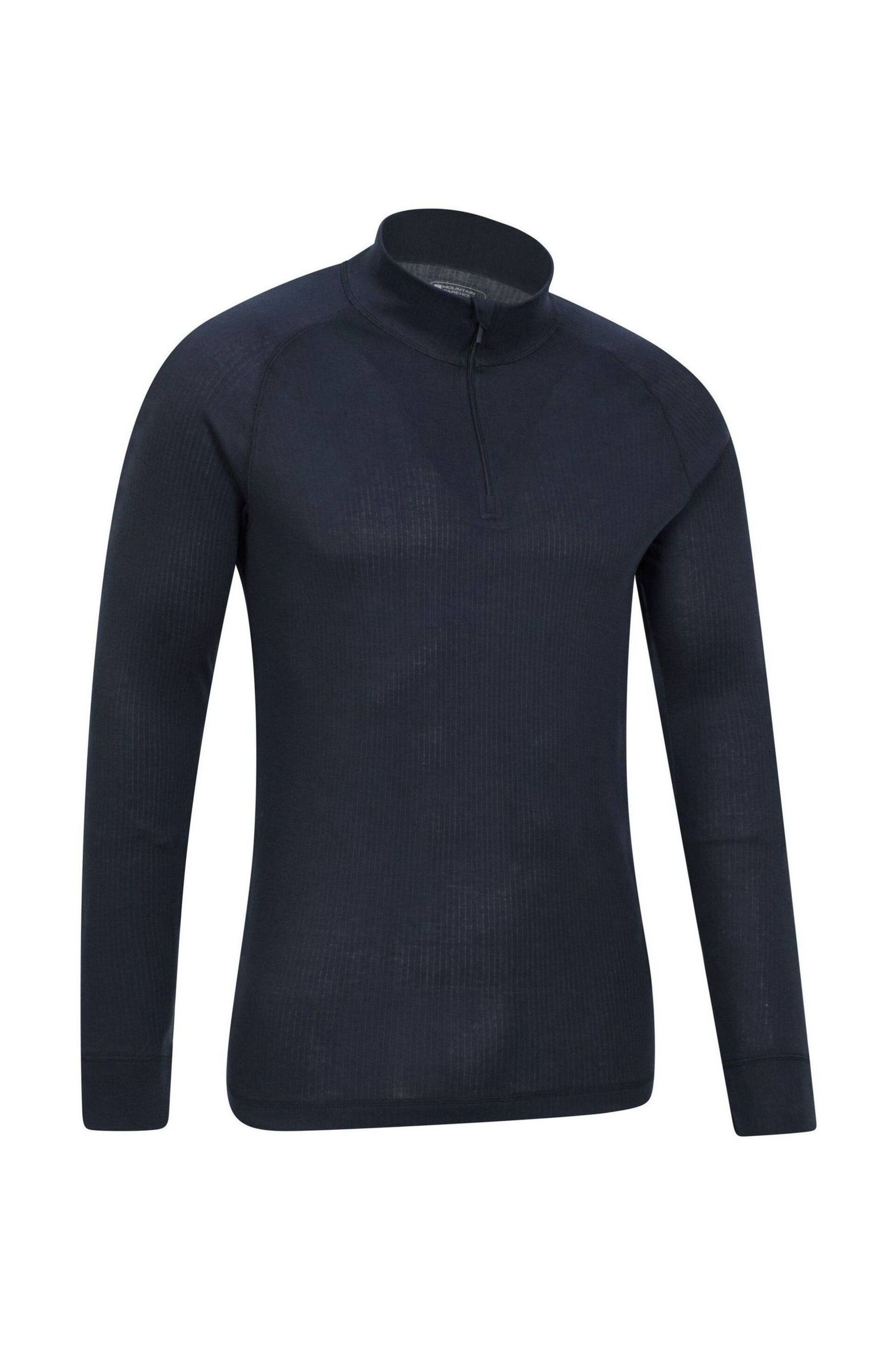 Mountain Warehouse Blue Mens Talus Zip Neck Thermal Top - Image 2 of 5