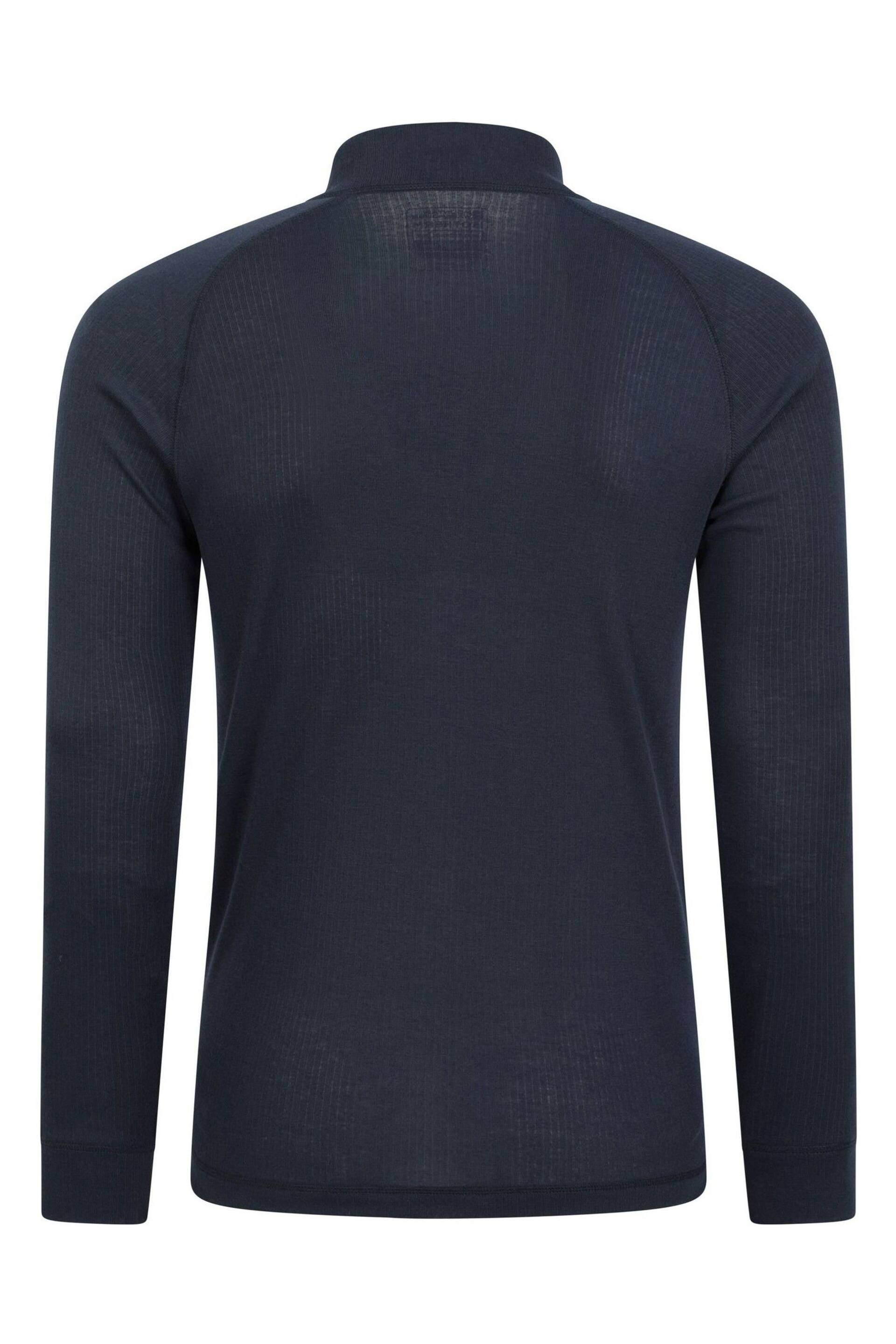 Mountain Warehouse Blue Mens Talus Zip Neck Thermal Top - Image 3 of 5