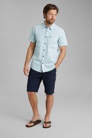 Mountain Warehouse Blue Tropical Printed Mens Short Sleeved Shirt - Image 1 of 2