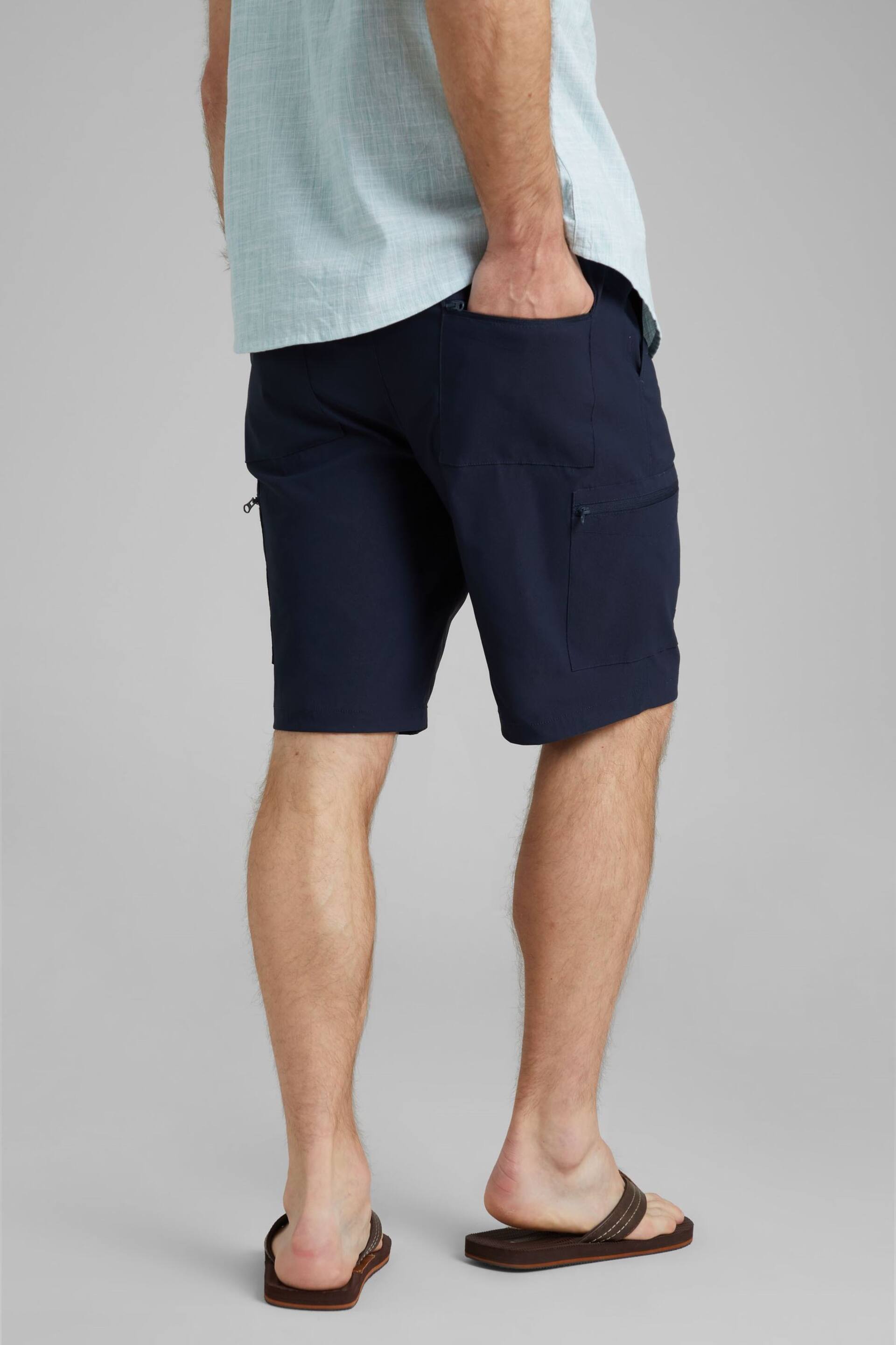 Mountain Warehouse Blue Tropical Printed Mens Short Sleeved Shirt - Image 2 of 2