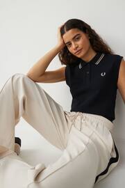 Fred Perry Womens Sleeveless Twin Tipped Polo Shirt - Image 1 of 5