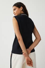 Fred Perry Womens Sleeveless Twin Tipped Polo Shirt - Image 3 of 5