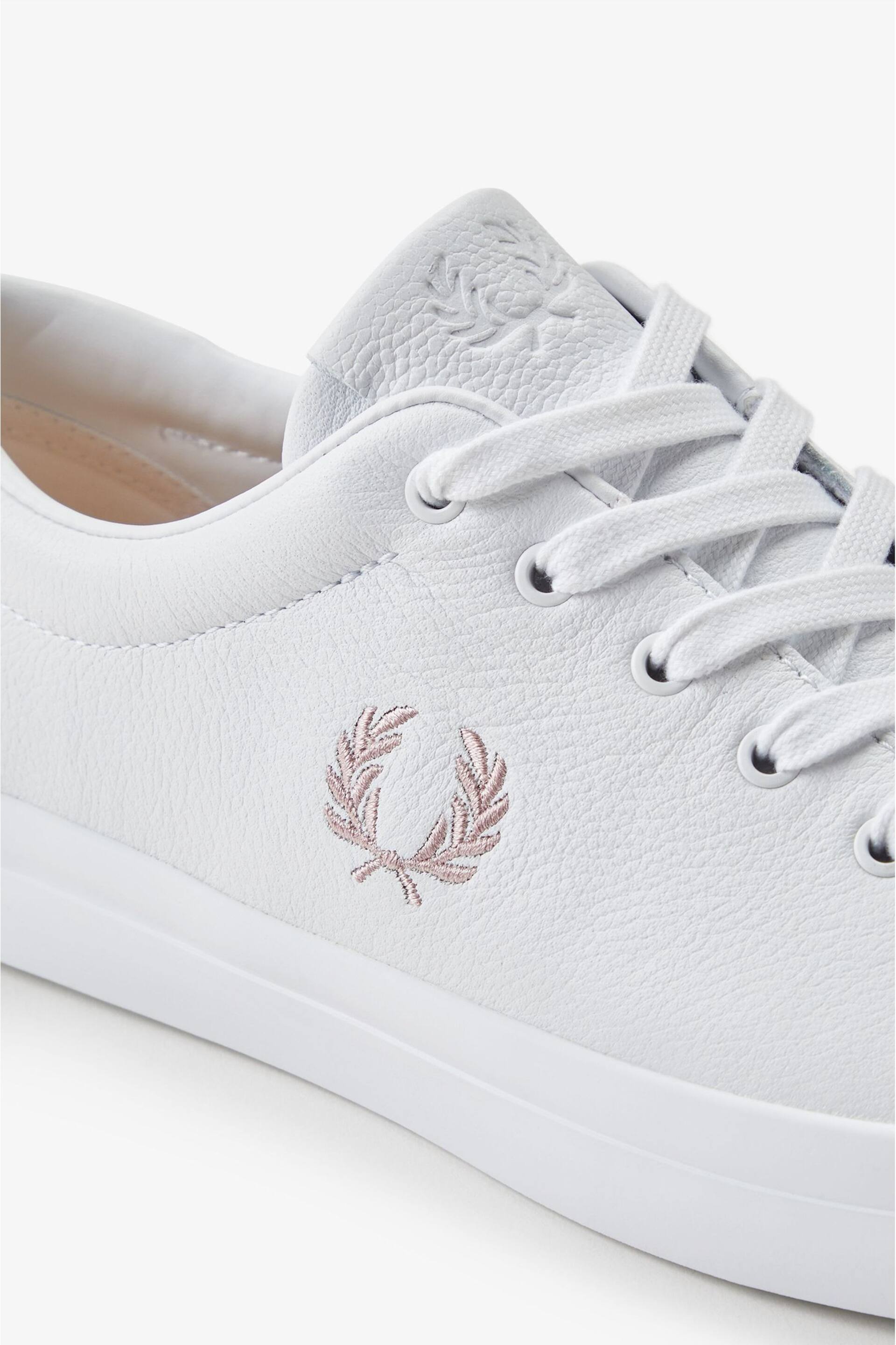 Fred Perry Womens White Lottie Leather Trainers - Image 5 of 5