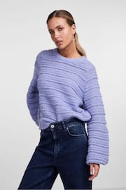 PIECES Blue Cosy Long Sleeve Jumper - Image 1 of 5