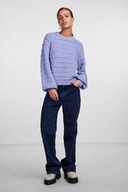 PIECES Blue Cosy Long Sleeve Jumper - Image 3 of 5