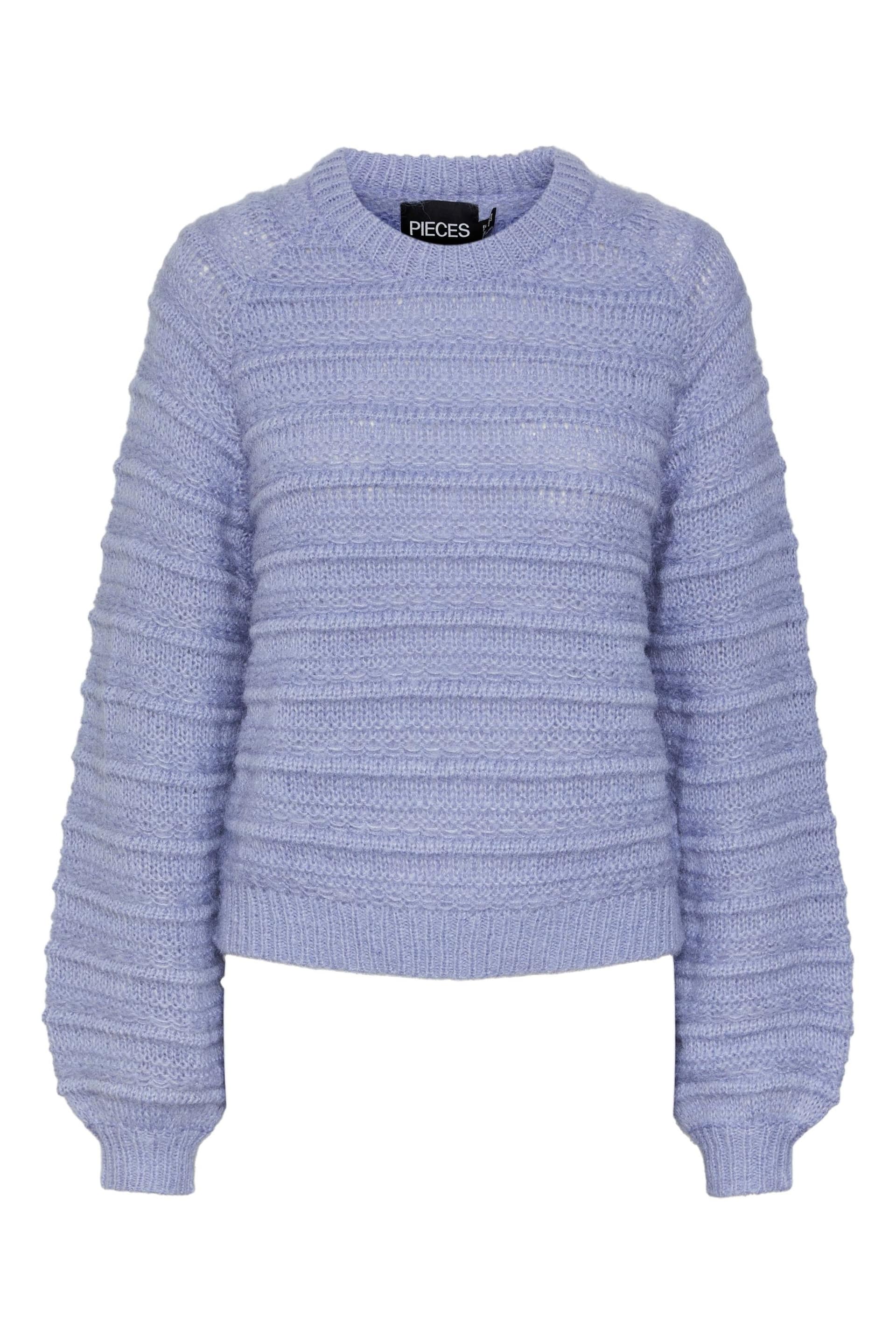 PIECES Blue Cosy Long Sleeve Jumper - Image 5 of 5