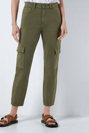 NOISY MAY Natural High Waisted Cargo Straight Leg Jeans - Image 1 of 6
