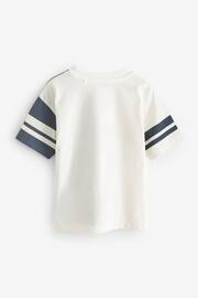 Blue/White Short Sleeve Varsity T-Shirt (3mths-7yrs) - Image 6 of 7