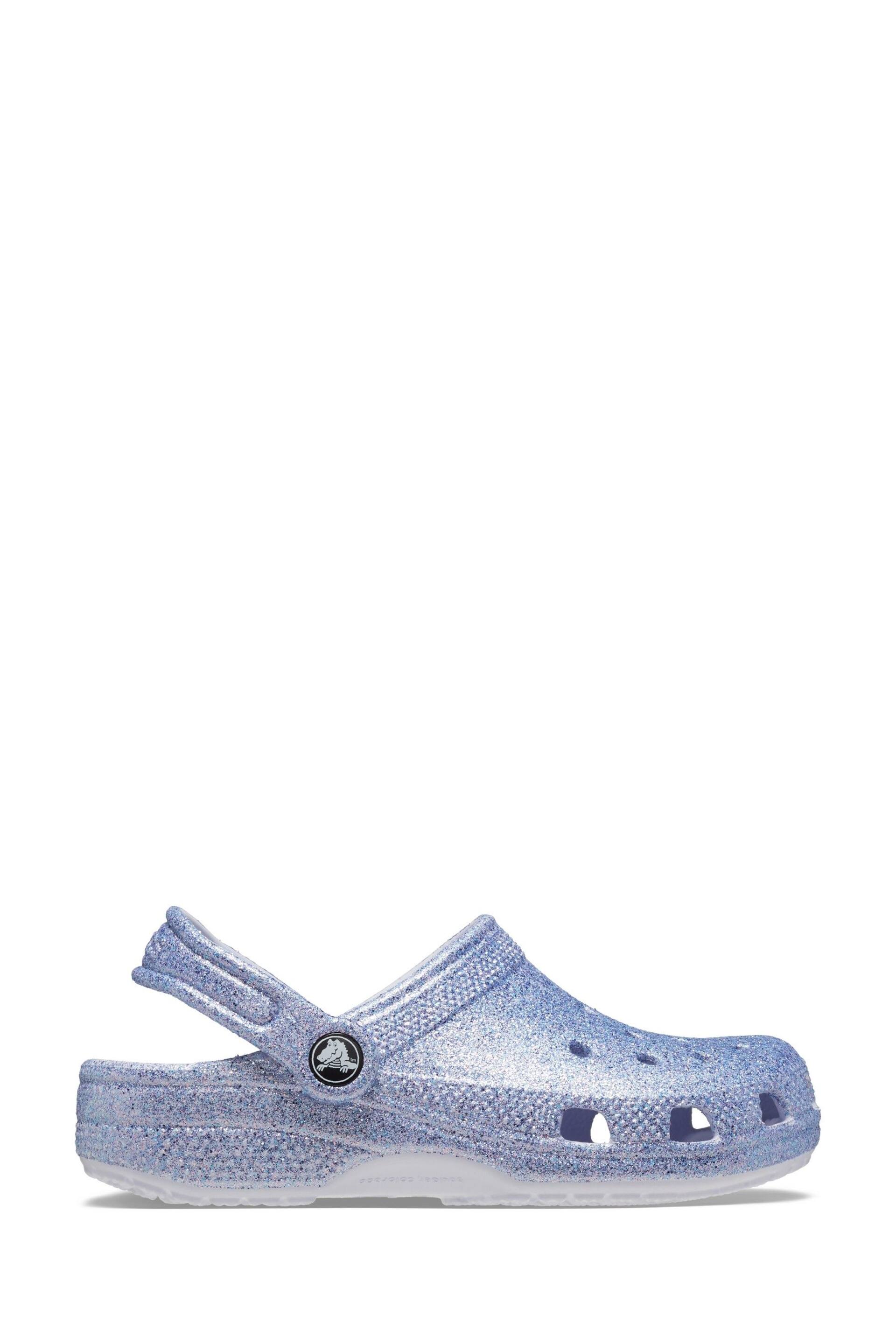 Crocs Kids Violet Purple	Classic Glitter Clogs - Image 2 of 6