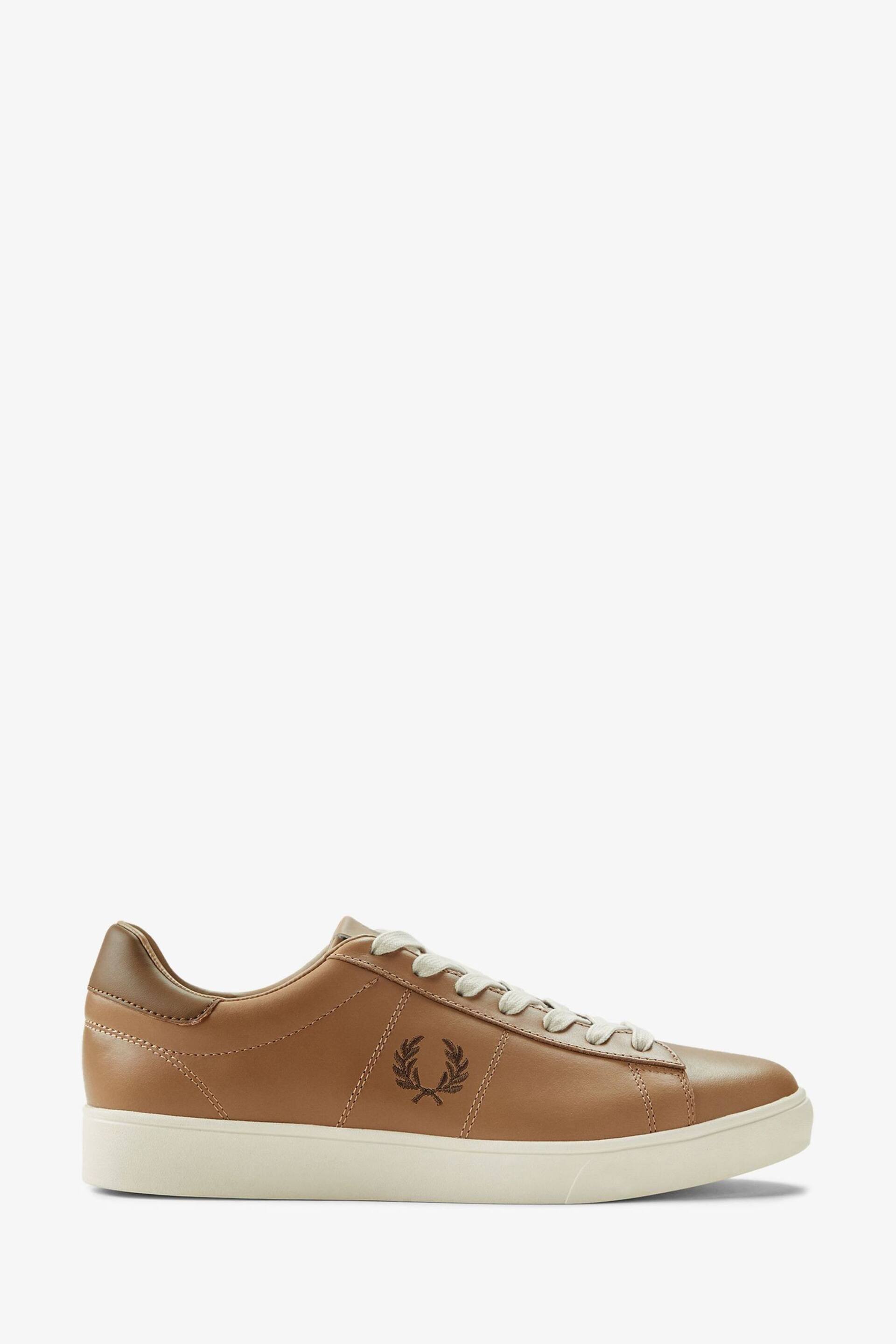 Fred Perry Spencer Leather Brown Trainers - Image 1 of 4