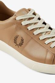 Fred Perry Spencer Leather Brown Trainers - Image 4 of 4