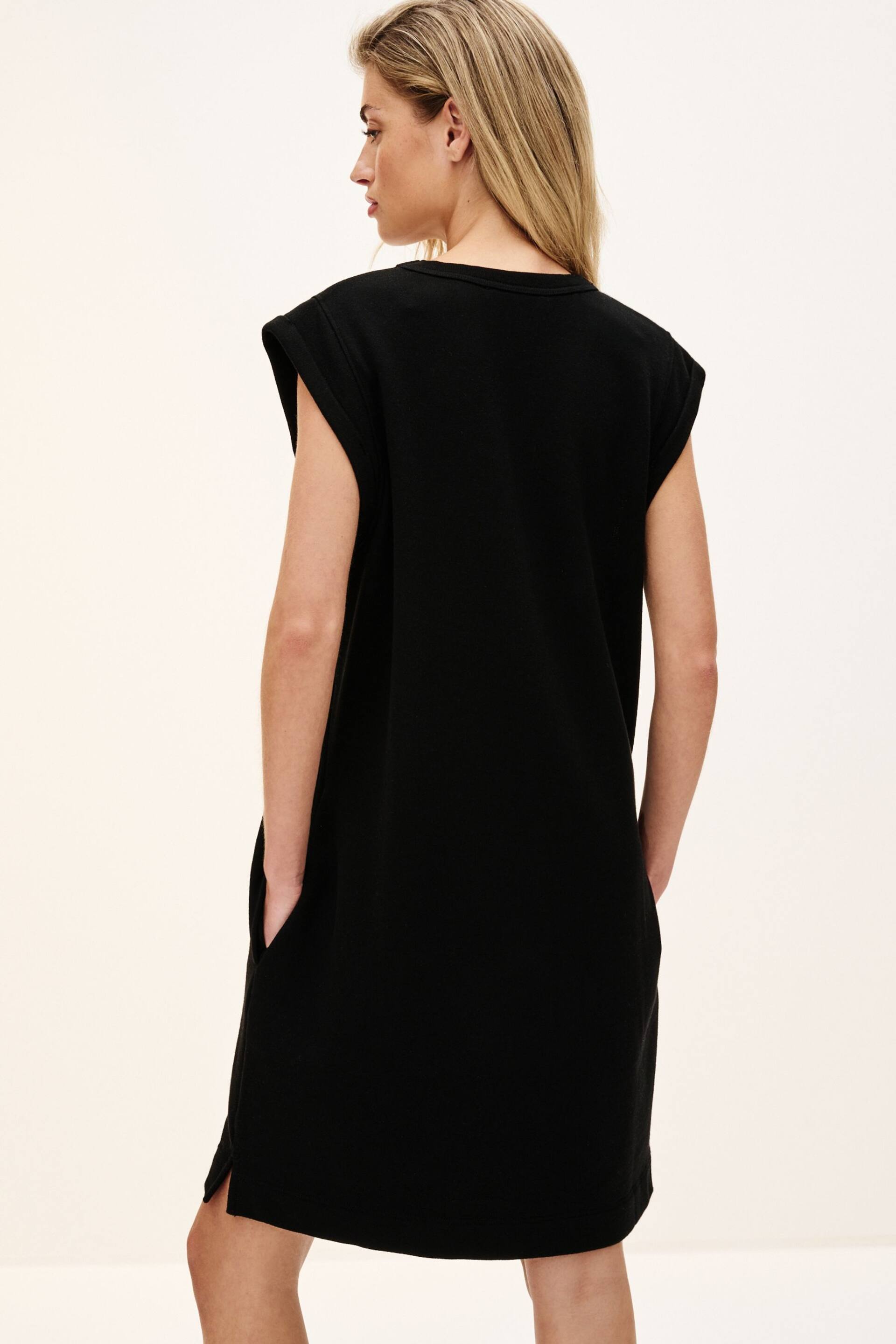 Black Relaxed Fit Jersey Short Sleeve Dress - Image 3 of 6