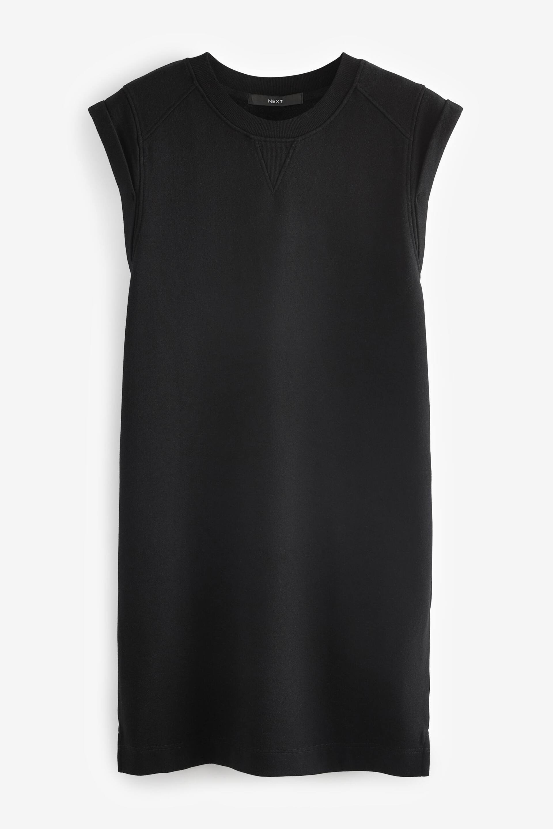 Black Relaxed Fit Jersey Short Sleeve Dress - Image 5 of 6