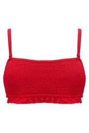 Pour Moi Red Free Spirit Strapless Shirred Bandeau Underwired Top - Image 3 of 4