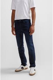 BOSS Navy Blue Slim Fit Comfort Stretch Denim Jeans - Image 1 of 5