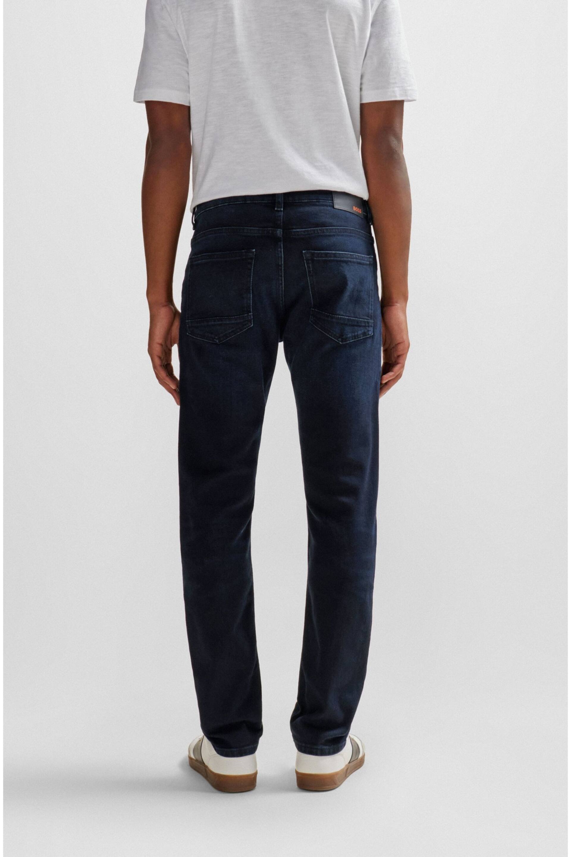 BOSS Navy Blue Slim Fit Comfort Stretch Denim Jeans - Image 2 of 5