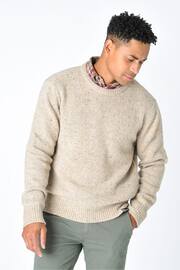 Burgs Mornick Mens Rich Neppy Knit Crew Neck Jumper - Image 2 of 6