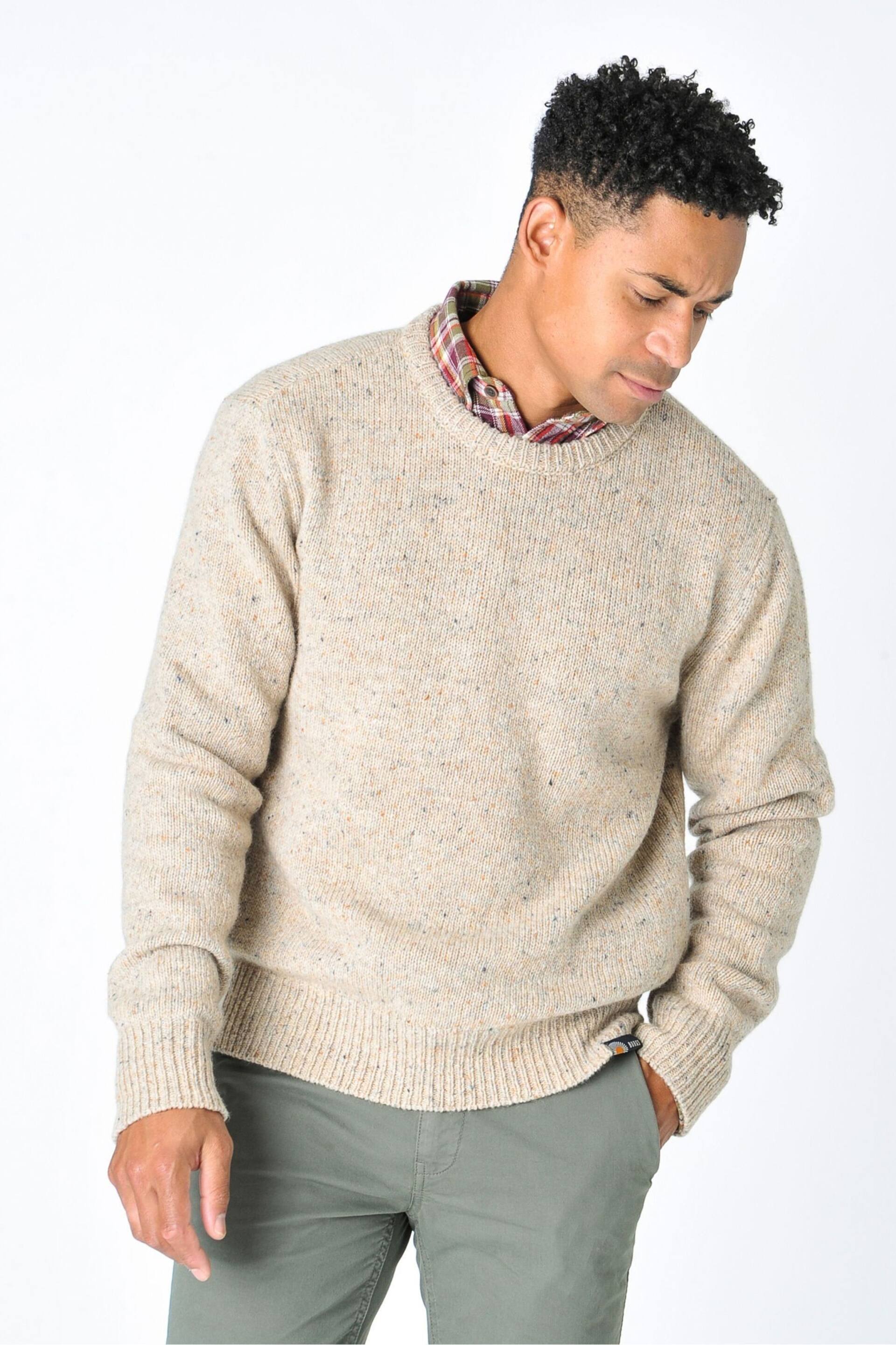 Burgs Mornick Mens Rich Neppy Knit Crew Neck Jumper - Image 2 of 6