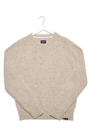Burgs Mornick Mens Rich Neppy Knit Crew Neck Jumper - Image 6 of 6