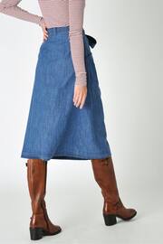 Burgs Womens Blue Kerley Midi Skirt - Image 3 of 6