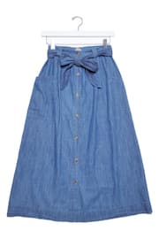 Burgs Womens Blue Kerley Midi Skirt - Image 6 of 6