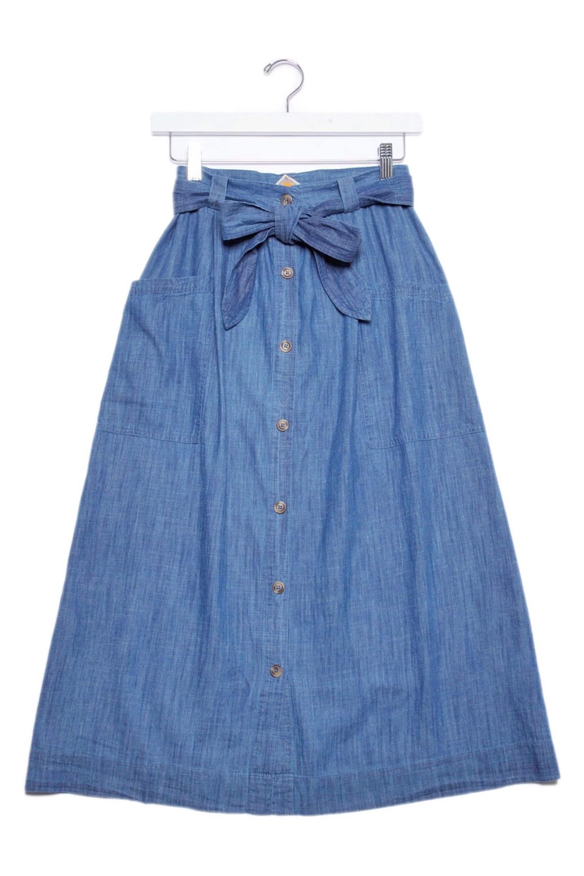 Burgs Womens Blue Kerley Midi Skirt - Image 6 of 6