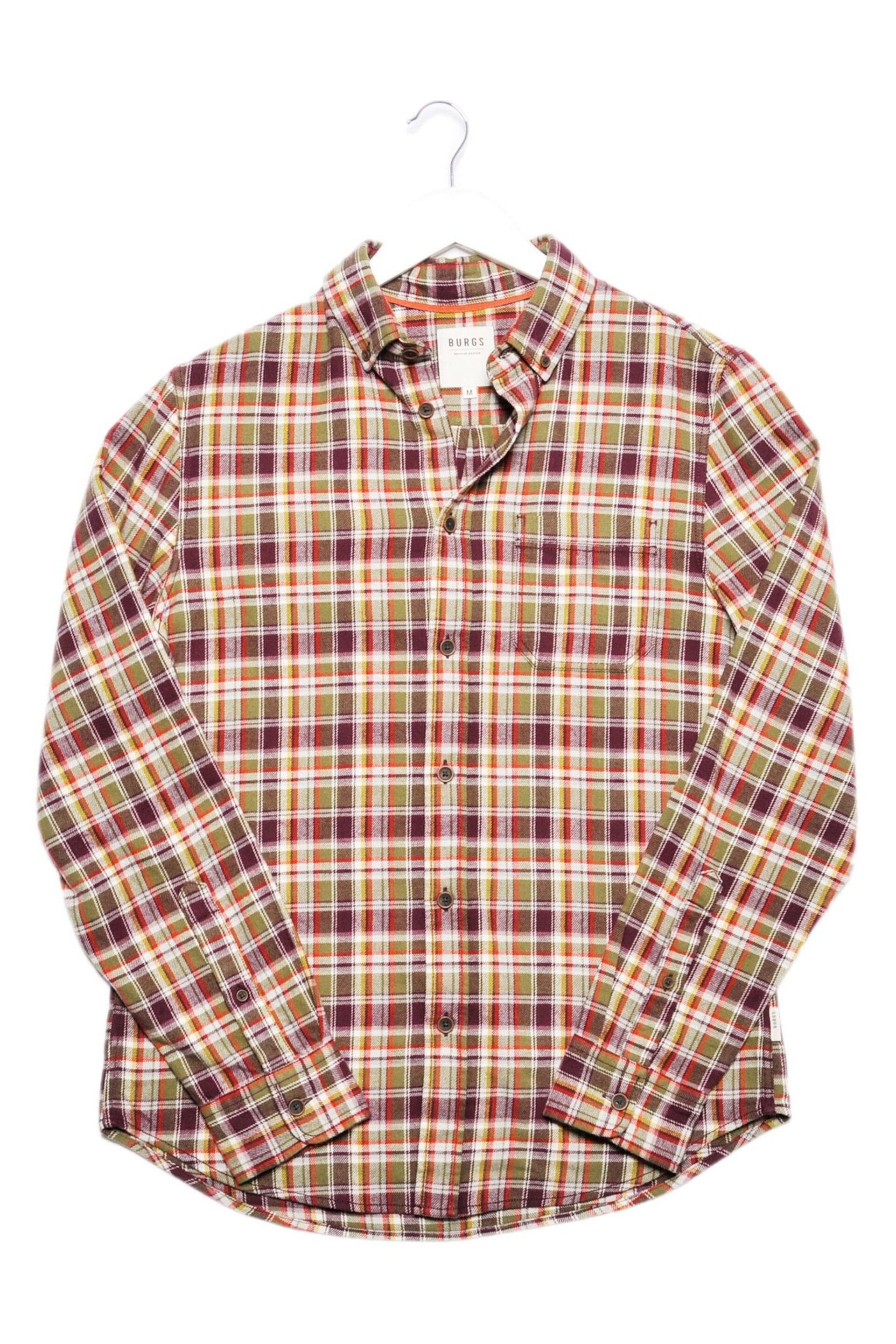 Burgs Purple Huxham Mens Marl Check Shirt - Image 5 of 5