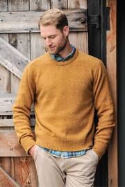 Burgs Mornick Mens Rich Neppy Knit Crew Neck Jumper - Image 1 of 6