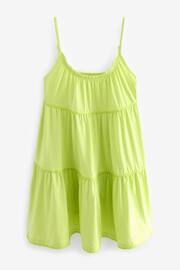 Lime Green Jersey Tiered Summer Dress - Image 6 of 7