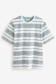 White Navajo Textured Stripe T-Shirt - Image 5 of 7