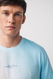 Blue Diagonal Dip Dye T-Shirt - Image 4 of 7