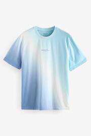 Blue Diagonal Dip Dye T-Shirt - Image 5 of 7