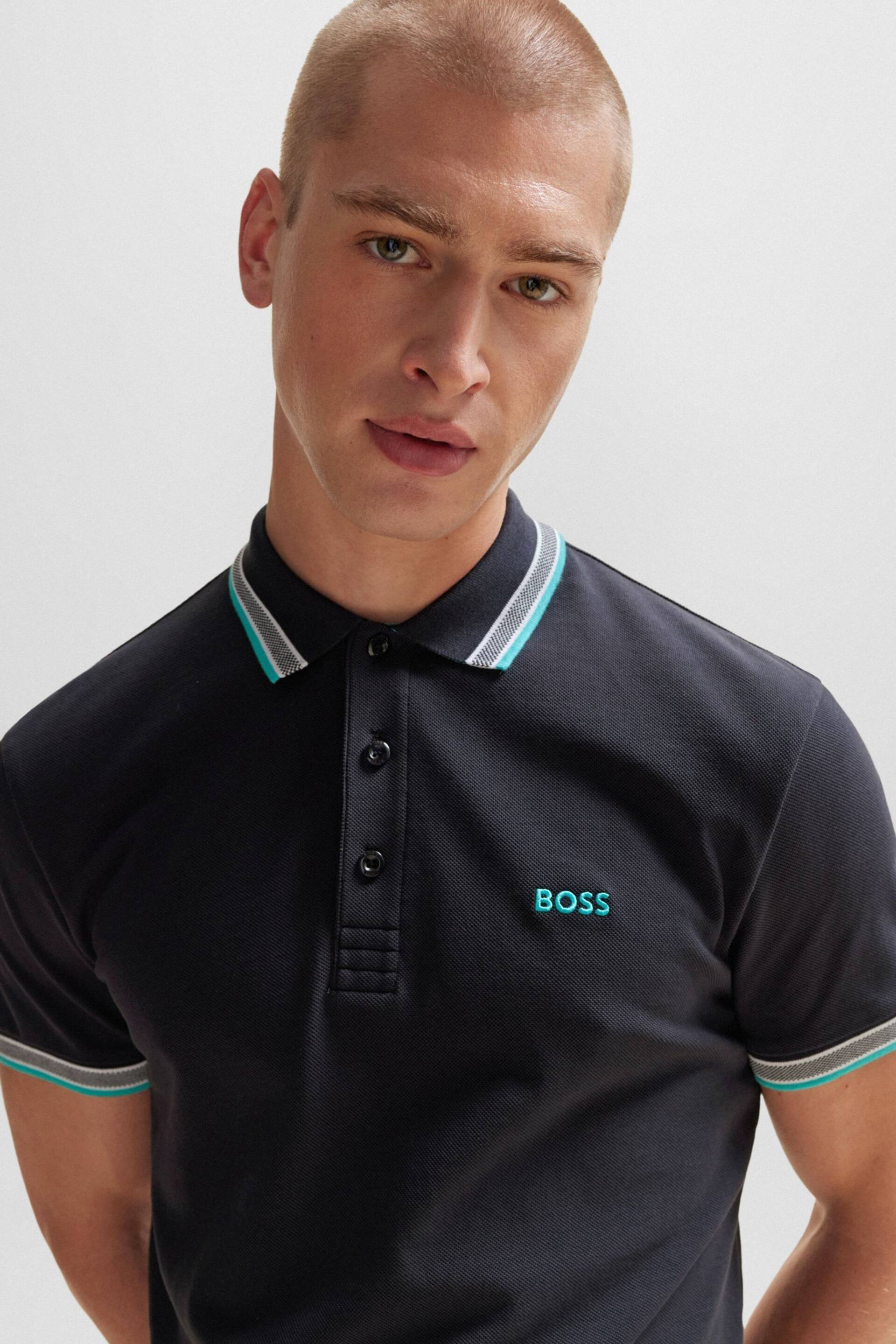 BOSS Blue Ground Paddy Polo Pink Cream Shirt - Image 1 of 1