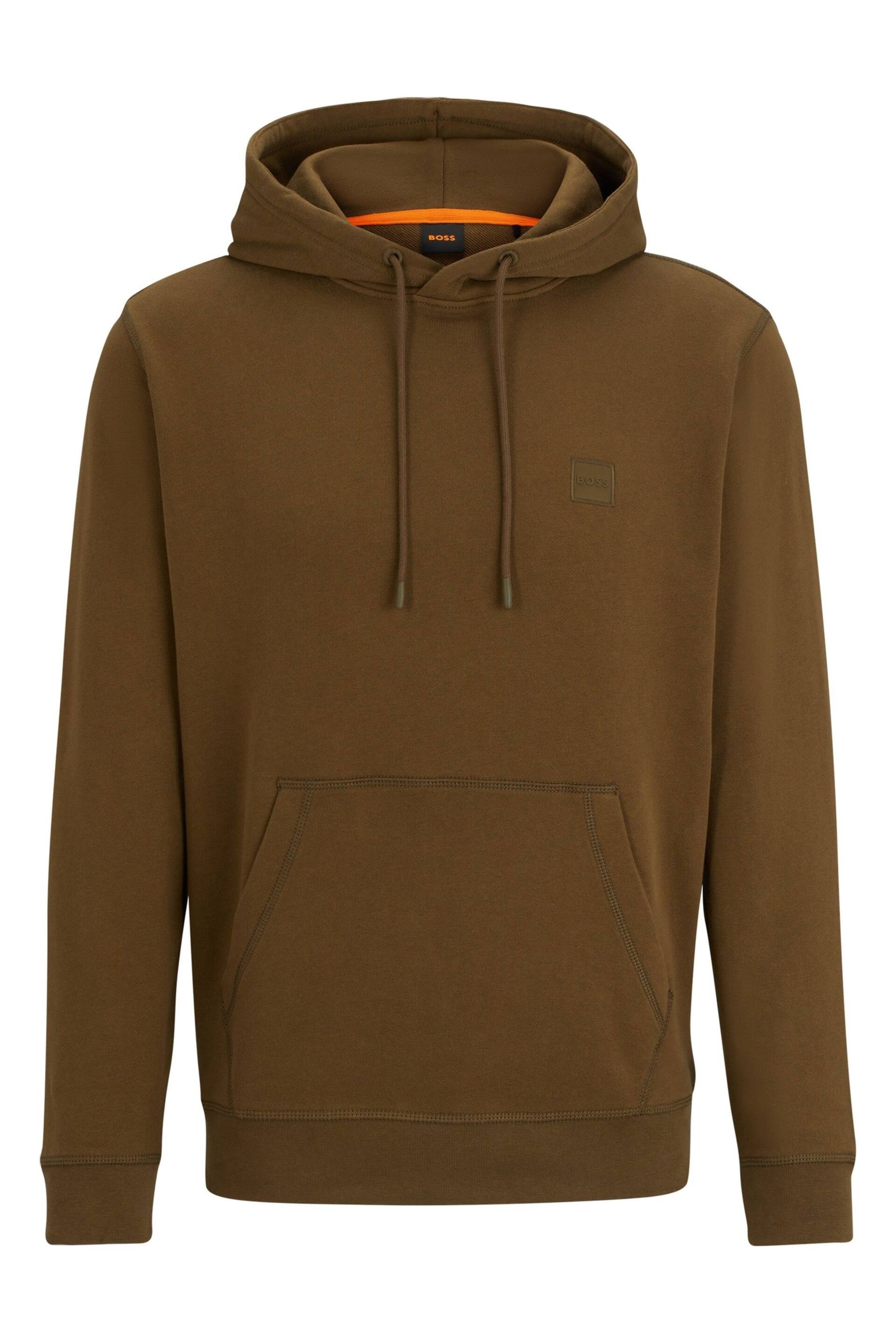 BOSS Green Logo-Patch Hoodie In Cotton Terry - Image 5 of 5