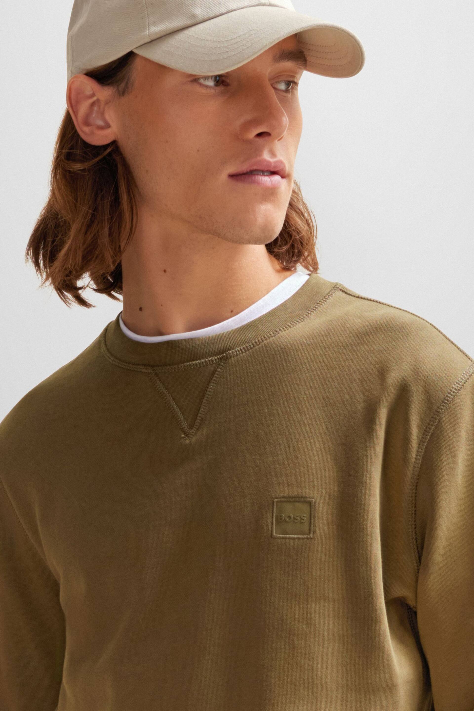 BOSS Green Cotton Terry Relaxed Fit Sweatshirt - Image 4 of 5