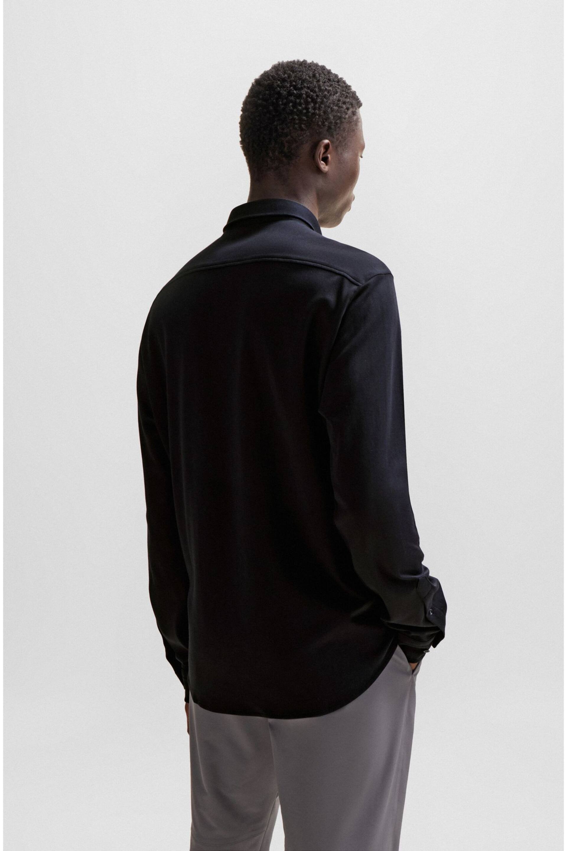 BOSS Black Cotton Pique Regular Fit Shirt - Image 2 of 6