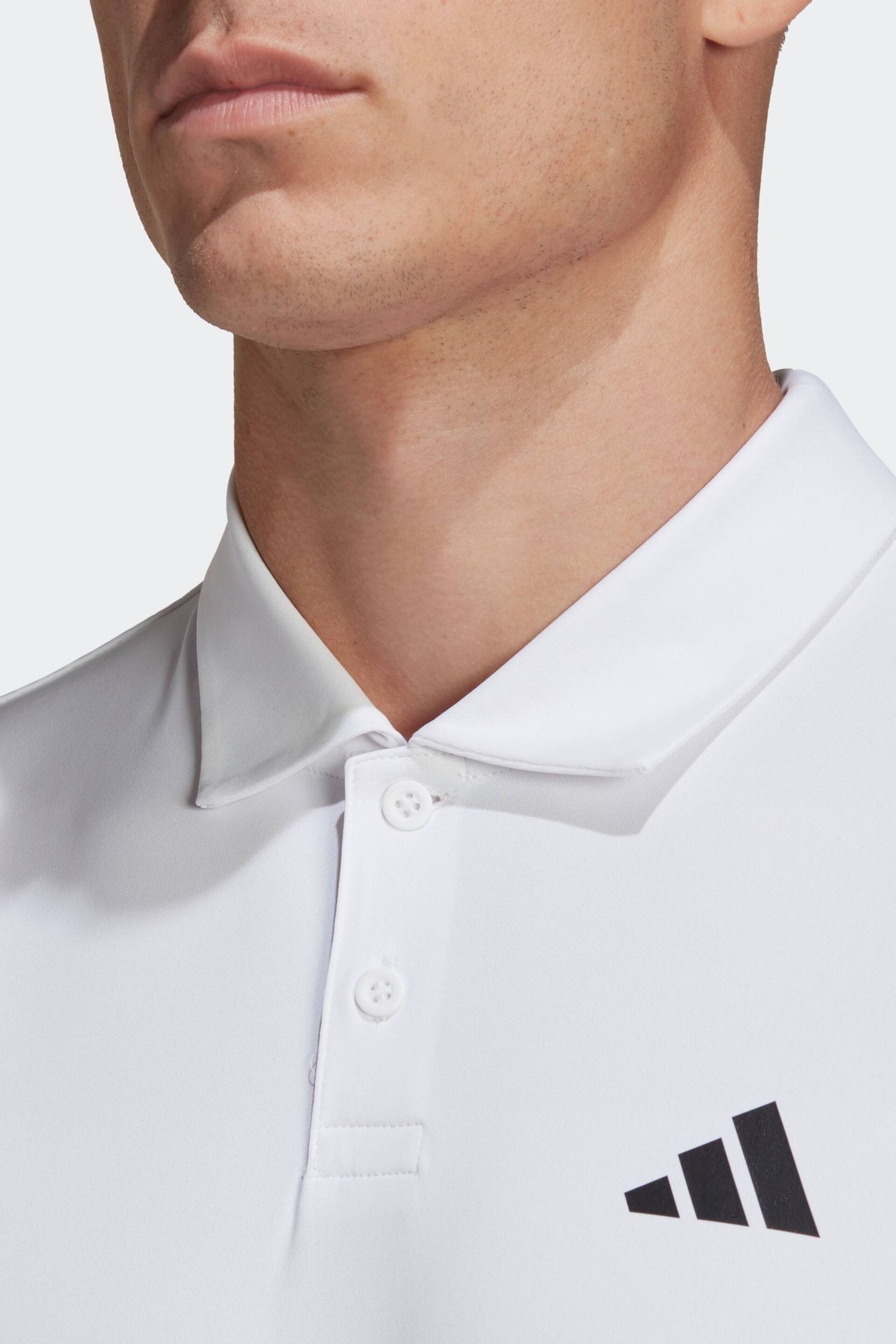 adidas White Club 3-Stripes Tennis Polo Shirt - Image 5 of 7