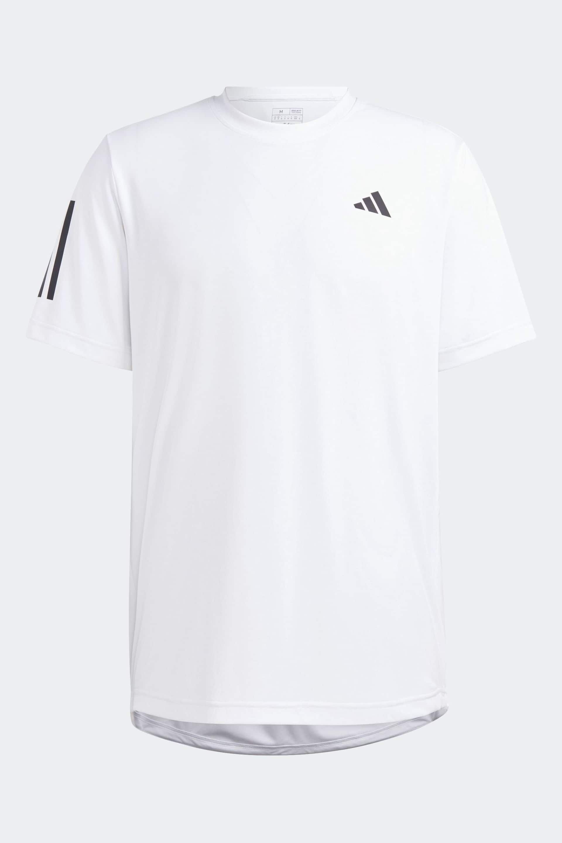 adidas White Club 3-Stripes Tennis T-Shirt - Image 6 of 6