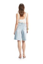 Bardot Blue Bardot Blue Forte Long Denim Shorts - Image 2 of 5