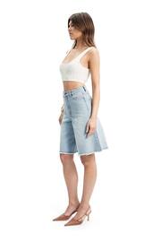 Bardot Blue Bardot Blue Forte Long Denim Shorts - Image 3 of 5