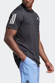 adidas Black Club 3-Stripes Tennis T-Shirt - Image 2 of 8