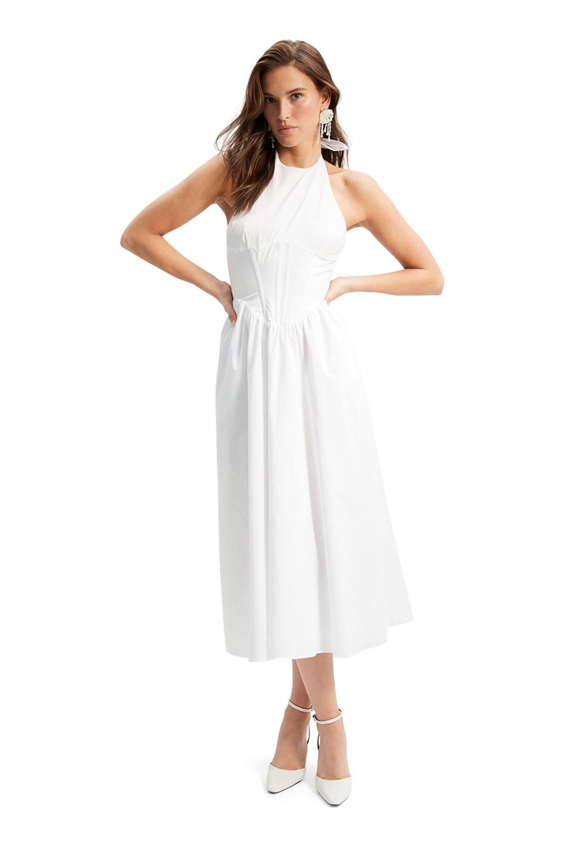 Bardot White Kylen Poplin Midi Dress - Image 3 of 6