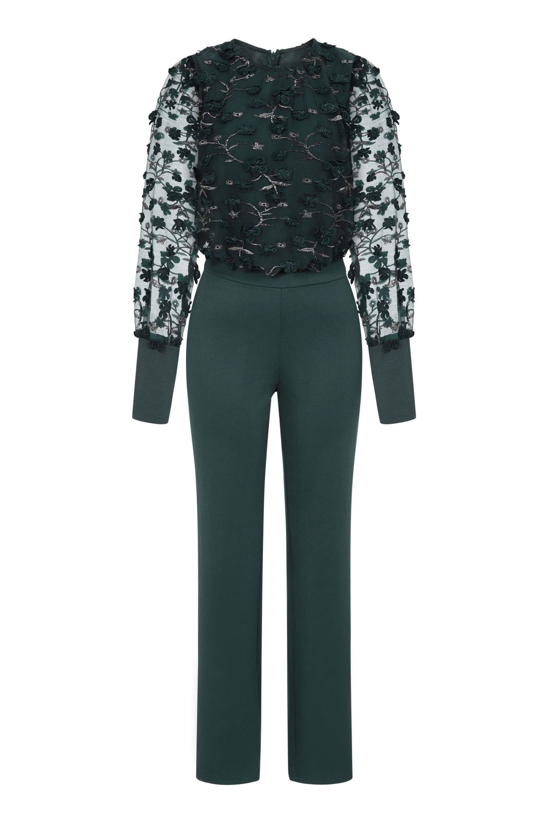 Hot Squash Green Ponte Jumpsuit with Blouson Sleeves - Image 3 of 3