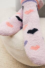 Navy/Purple Hearts Cosy Ankle Socks 4 Pack - Image 7 of 7