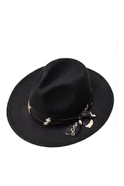 Bibi Bijoux Black 'Celestial Charmscape' Fedora Hat - Image 3 of 5