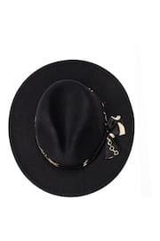 Bibi Bijoux Black 'Celestial Charmscape' Fedora Hat - Image 4 of 5
