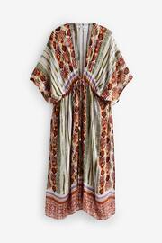 Multi Aztec Maxi Tie Waist Kimono Cover-Up - Image 5 of 6