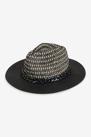 Black Panama Hat With Chain - Image 5 of 5