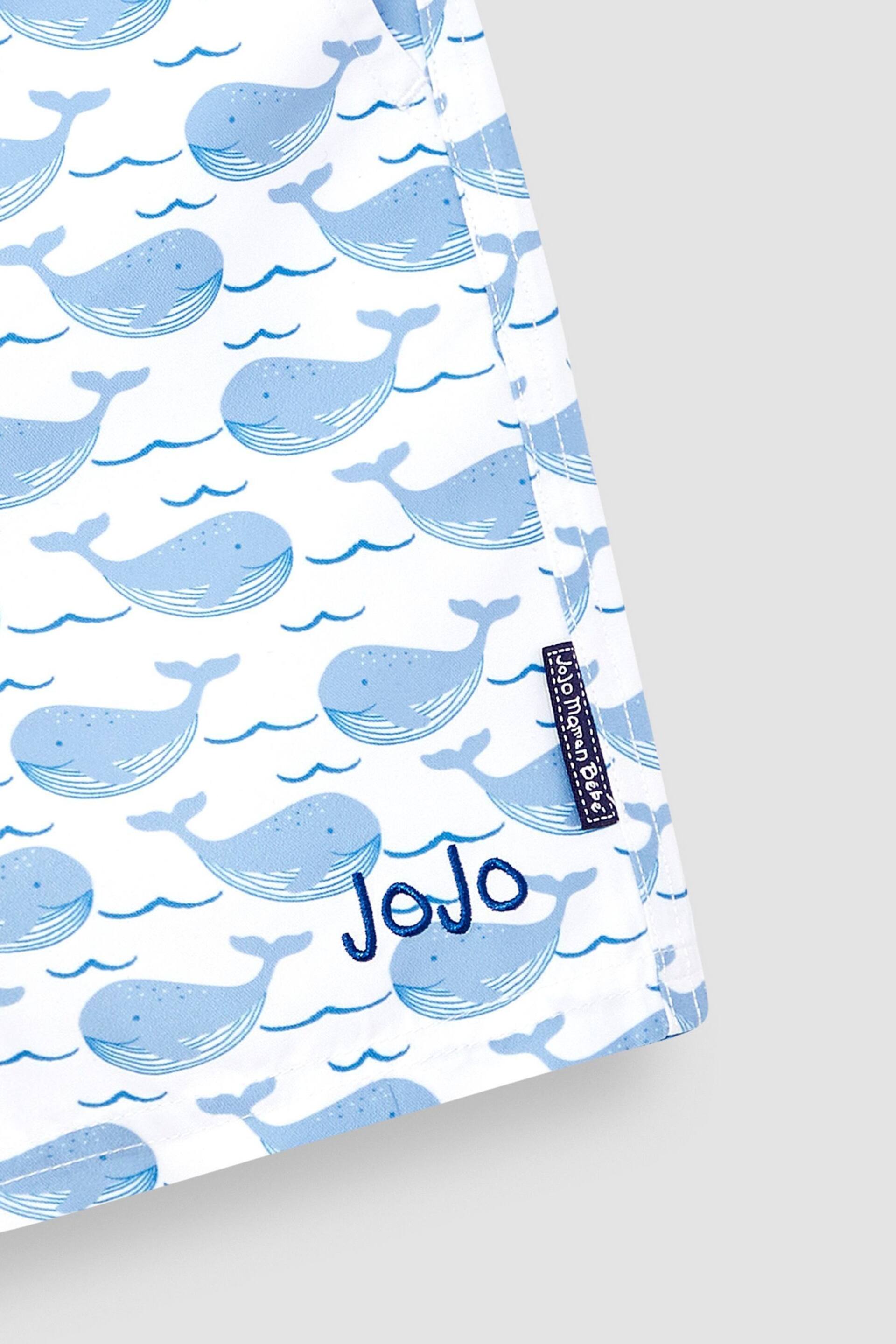 JoJo Maman Bébé Blue Gingham Swim Shorts - Image 5 of 5